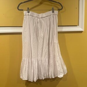 J. Crew white peasant skirt Size 8 elastic waist EUC